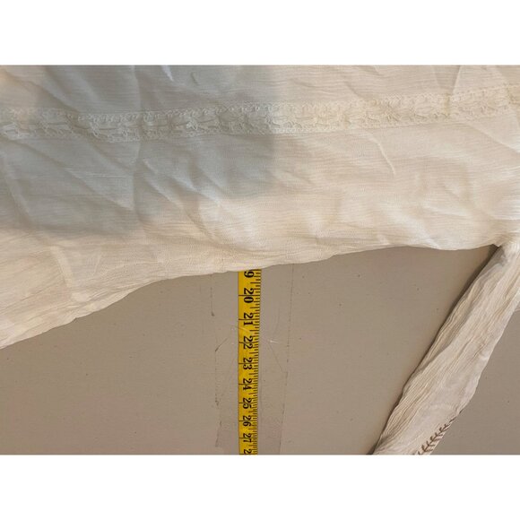 Xhilaration Womens Boho Embroidered White Tunic Dress Top Long Sleeve Medium - Picture 7 of 9